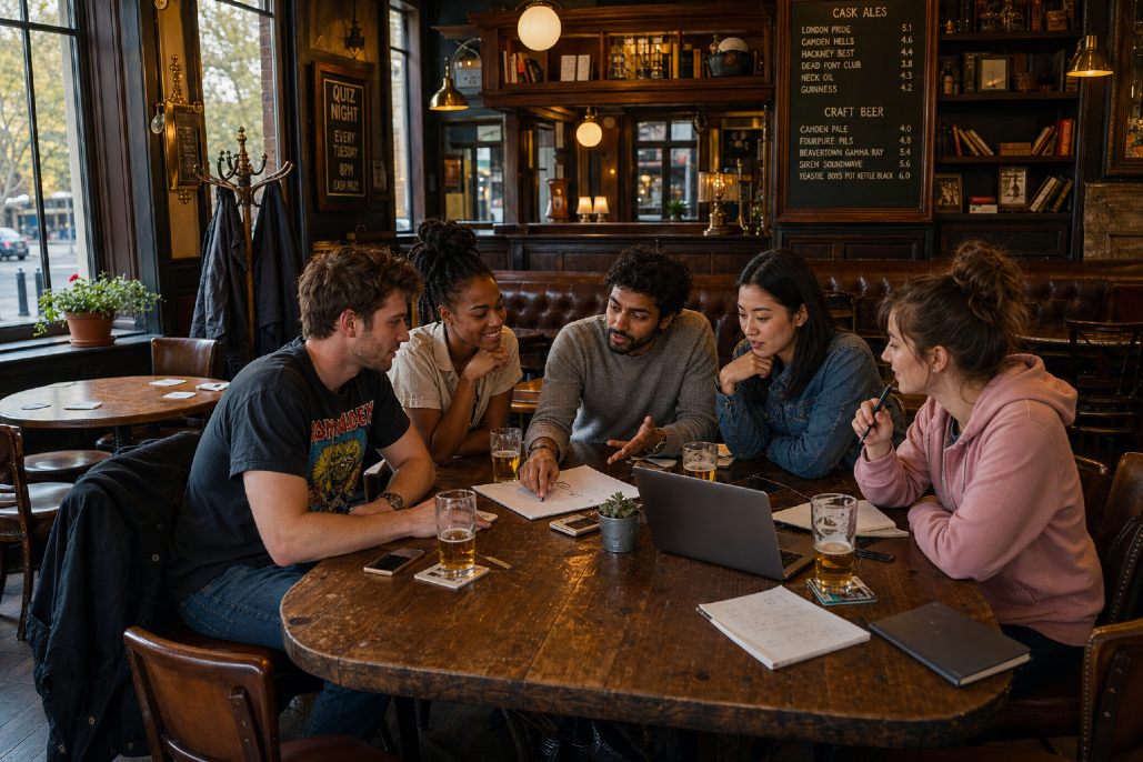 New business ideas are constantly emerging in the pub, thanks to the relaxed atmosphere and social nature of the setting